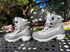 Columbia Waterproof Leather Lace-Up Ankle Hiking Boots Gray US 6