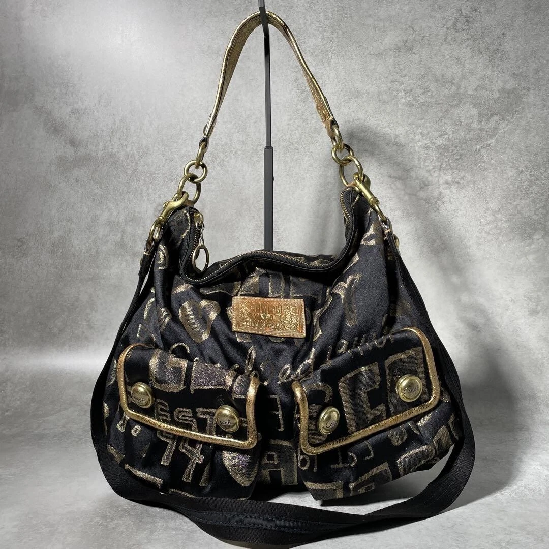 Coach Poppy Shoulder Bag Gold Bags & Handbags for Women for sale