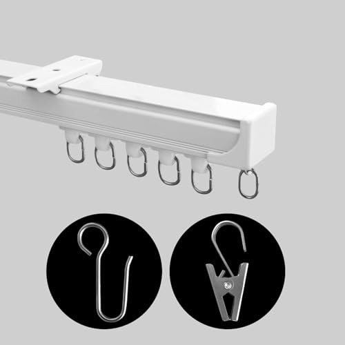 Ceiling Mount Curtains Track Room Divider Privacy Partition 21ft White - Picture 2 of 7