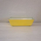 Vintage Pyrex Primary Colors 0503 Yellow Refrigerator Dish with Lid 503-C