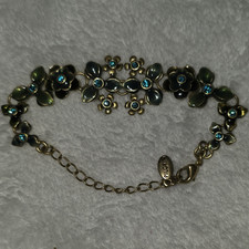 Pilgrim Armband Blumenmotiv goldfarben mit bl...
