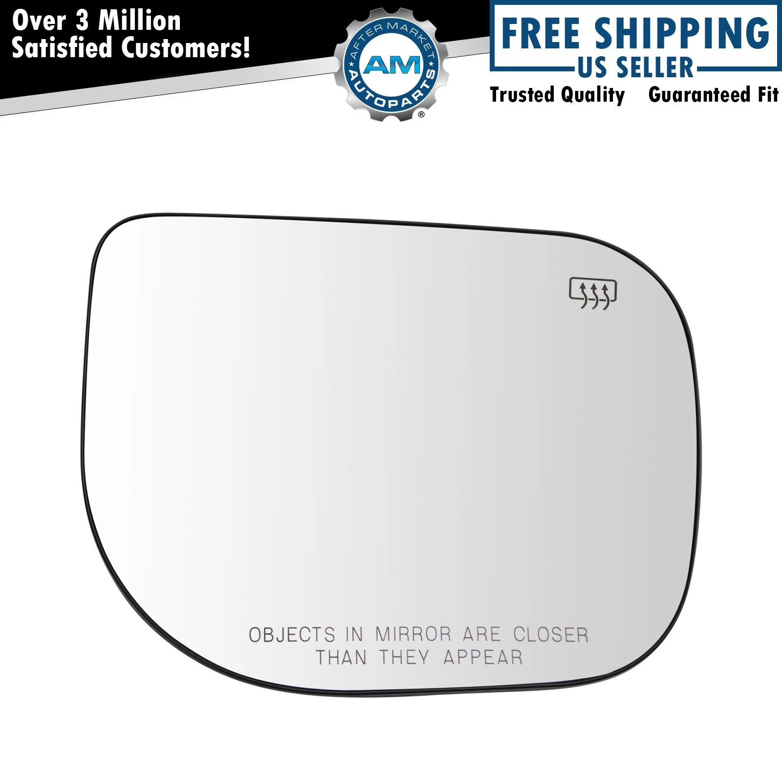 Exterior Mirror Glass w/ Backing Plate RH Passenger Side for Nissan Titan