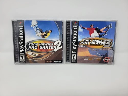 Tony Hawk's Pro Skater 2 & 3 Sony PlayStation 1 Complete CIB Tested Free US Ship