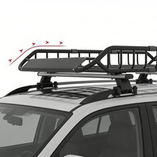 Roof Rack Cargo Basket 50" L x 36" W x 5.1" H Extendable Universal