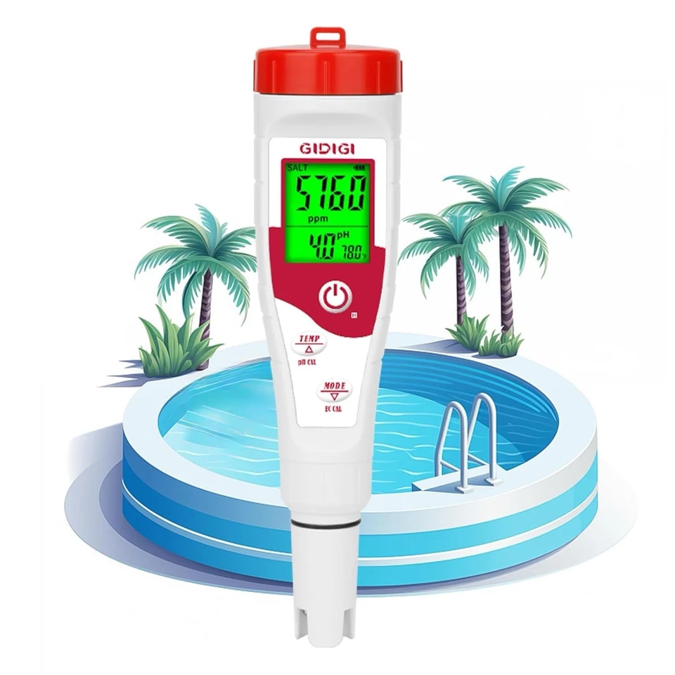 Mesureur Professionnel PH Numérique Affichage PHMÈTRE Pour Eau Salée TDS EC PPM - Photo 1/4