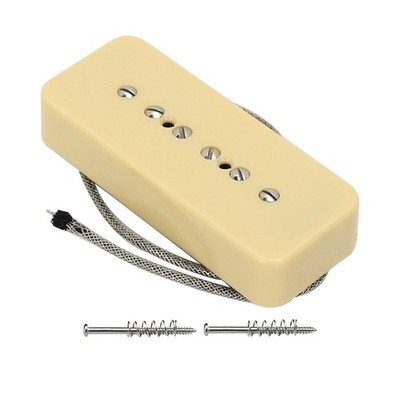 FLEOR Creme Alnico 5 Soapbar P90 Brücke Gitarren Pickup für LP Style Gitarre