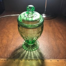 Super RARE Anchor Hocking Cameo Ballerina TALL Candy Dish w/Lid..Pristine Cond.