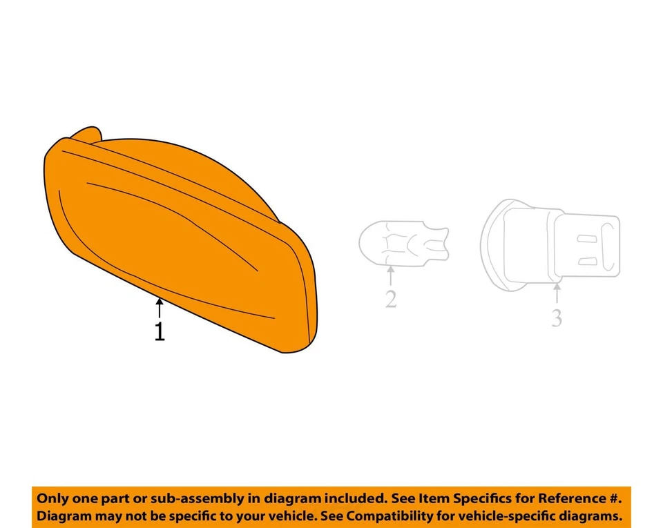 Marcador lateral de luz de esquina/estacionamiento Discovery para Land Rover 9801147 99-04 Foto 4 de 4