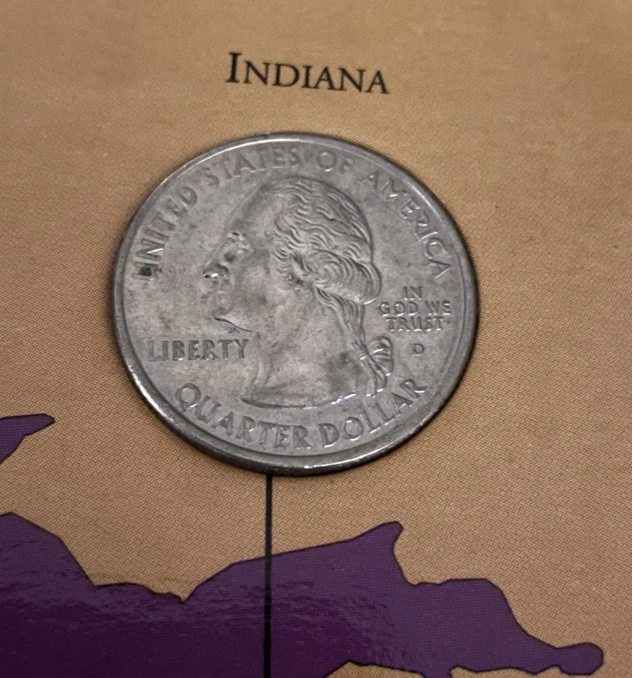RARE 2002 D Indiana State Quarter Die Errors Die Cracks Planchet Errors Best Off - Image 3 of 4