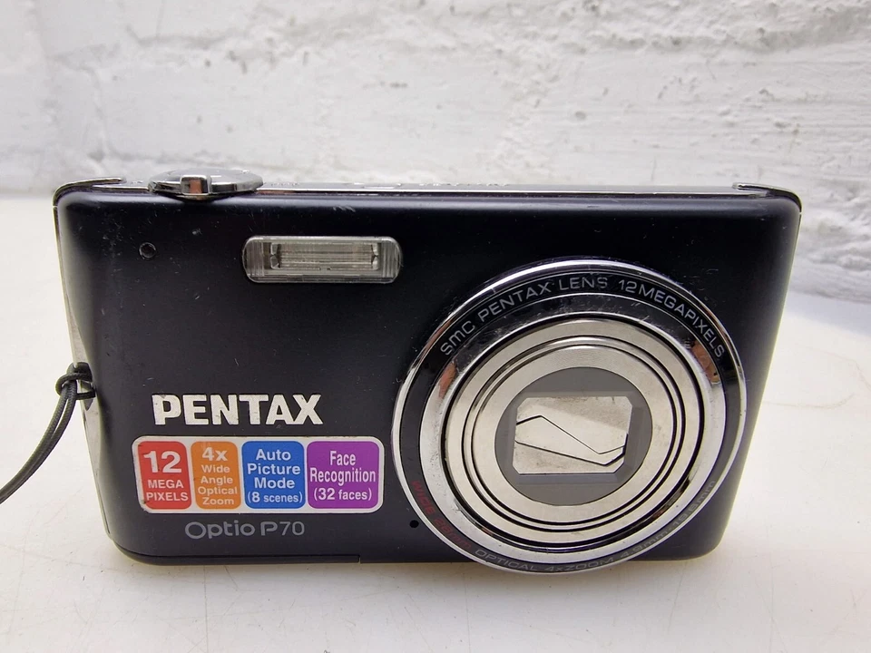 Pentax Optio P70 12MP Digitalkamera – 4-fach optischer Zoom – Schwarz - Bild 2 von 4