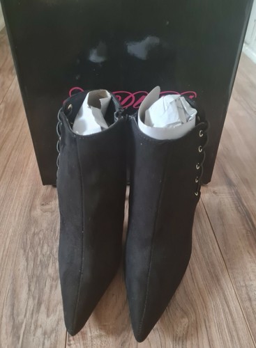 Para mujeres Db Dk Botas Negras Tacón Alto Talla-6 | eBay