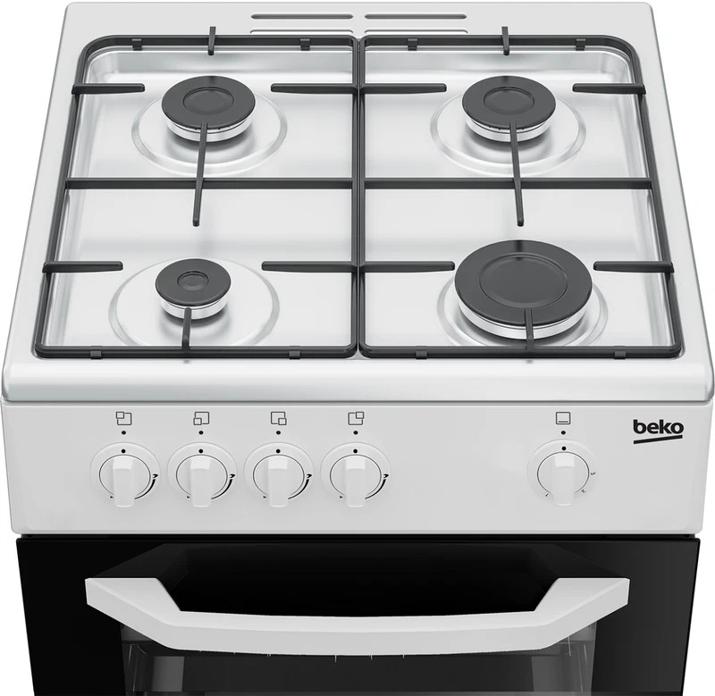 Cucina Gas Forno Elettrico Beko CSG42001FW 4 Fuochi Bianca 50 x 50 cm, fotografia 4 di 8