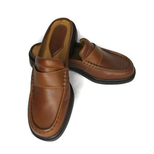 brown leather mules womens