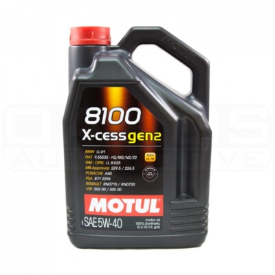 Motul 8100 X-CESS Gen2 Synthetic Engine Oil (5W40, 5 Liters)  110905
