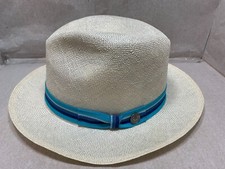 NEW STETSON "OCEAN AVE" SISOL STRAW MENS HAT NATURAL / BLUE MADE IN U.S.A