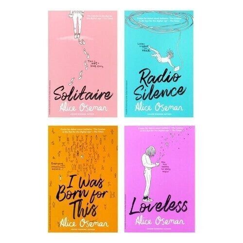 Alice Oseman Collection 4 Books Set Solitaire, Radio Silenc, I Was Born For This