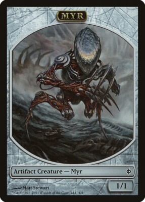 10 Token Cards - MYR Tokens - New Phyrexia (NPH) - Magic MTG FTG