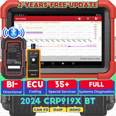 LAUNCH X431 CRP919X BT PRO Elite Bidirectional Car Diagnostic Scanner ECU Coding