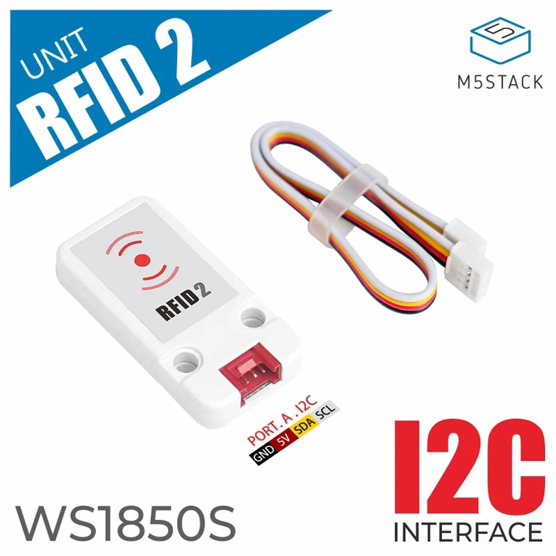 GCSUPERMARKET M5Stack RFID Radio Frequency Identification Sensor WS1850S 13.56MHz Control New