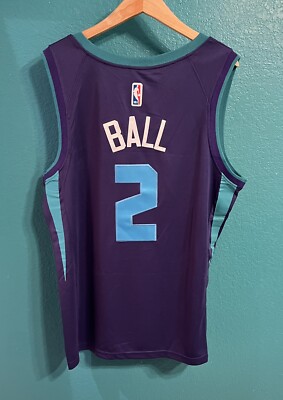 Lamelo Ball Jersey Purple Hornets Jersey Nike Older Kids NBA
