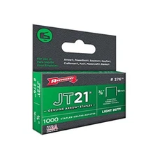 ARROW FASTENERS 160717 5 Pack Arrow Fastener JT21 3/8" Flat Crown Light Duty Sta