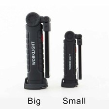 Rechargeable Cob Led Slim Work Light Lamp Flashlight Inspect Folding Torch