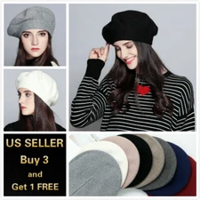 Fashion Classic Vintage French Style Soft Wool Blended Beret Warm Winter Hat