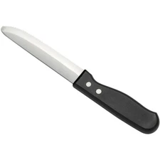 Choice 5" Jumbo Steak Knife with Black Polypropylene Handle - 12/Case
