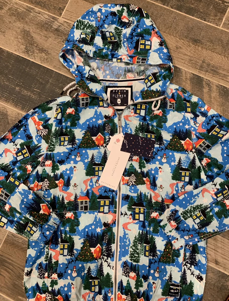 Denim & outlet flower hoodie
