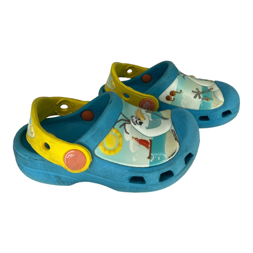 Zuecos Crocs Olaf Frozen niños 4-5C azul sin cordones sandalia zapatos Foto 2 de 4