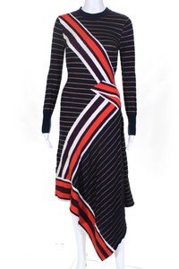 vestido malha azul marinho