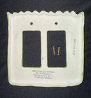Colorful Handmade Tulip Painted Ceramic Double Switch Plate Cover w/ screws — photo 2