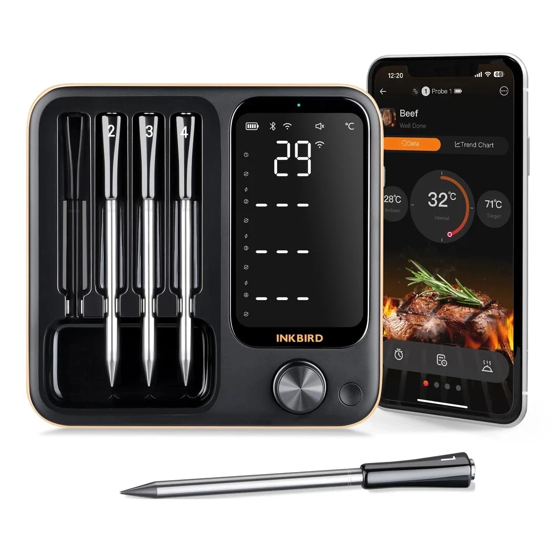 INKBIRD Wireless Meat Thermometer INT-14-BW Bluetooth Wifi Control Rechargeable
Opens in a new windo