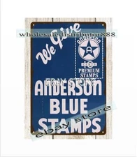 Anderson Blue Stamps metal tin sign room decoration items online
