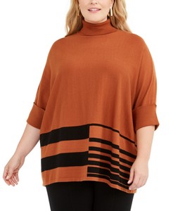 orange plus size turtleneck