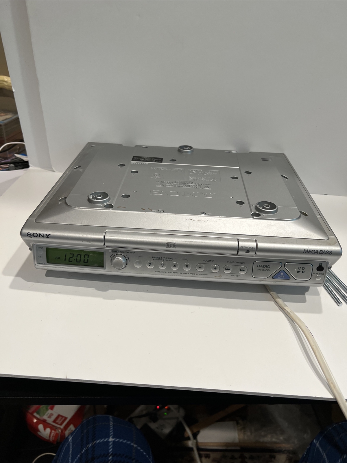 Sony Under Radio AM/FM CD Player ICFCD543RM TESTED With Hardware eBay