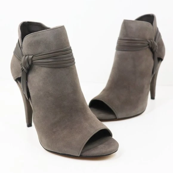 Open toe suede bootie sale