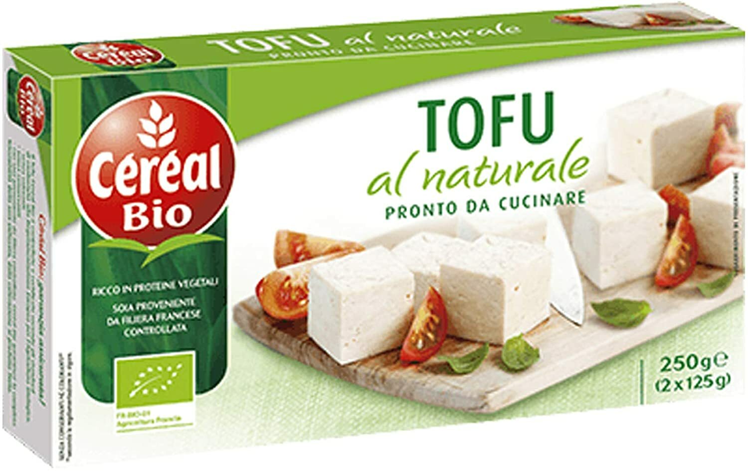 TOFU AL NATURALE BOX 250 GR PRONTO DA CUCINARE SOIA PROTEINE VEGANO VEGETARIANO