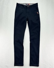Superdry International Slim Chinos Dark Navy W28 X L32 Actual W30 X L30 
