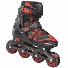 Roces Jokey 3 Kinder-Inline Pattini IN Linea Regolabile Nero Rosso