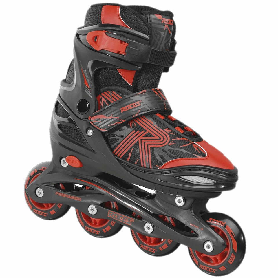 Roces Jokey 3 Kinder-Inline Skates Inliner Inlineskates Verstellbar Schwarz-Rot