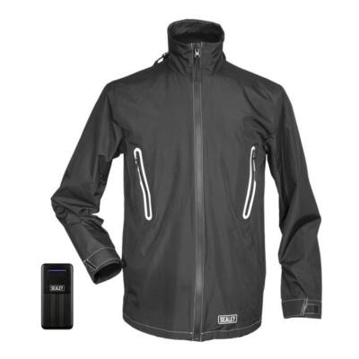 Sealey HJ04KIT 5V Heated Rain Jacket - Extra-Large With Power Bank