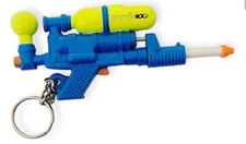 Mini Super Soaker 100 SquirtGun Keychain 1992 Retro Basic Fun Souvenir Keyring 