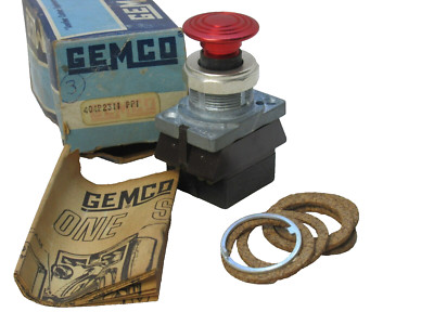 (NEW) GEMCO 404P2311 PP1 , 404P2311PP1 Mushroom Pushbutton Aluminum Red