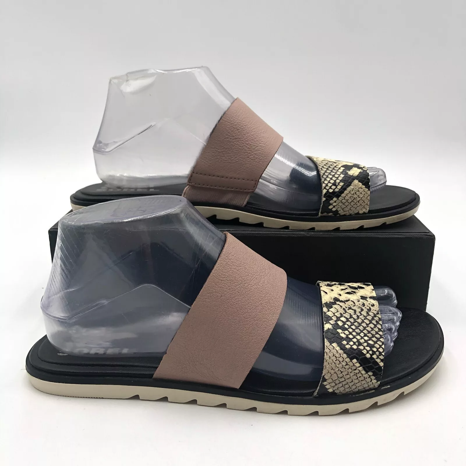 sorel ella ii slide leather shoes