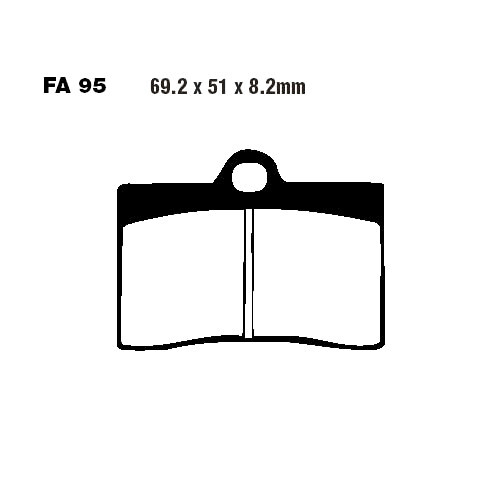 Ebc BremsbeläGe Vorn Passend FüR Mz/Muz Skorpion 660 Race Replica Bj. 1996-1999-image