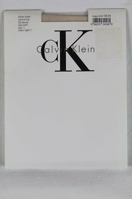 Calvin Klein Silken Sheer Control Top 20 Denier Light 1 Pantyhose NWT