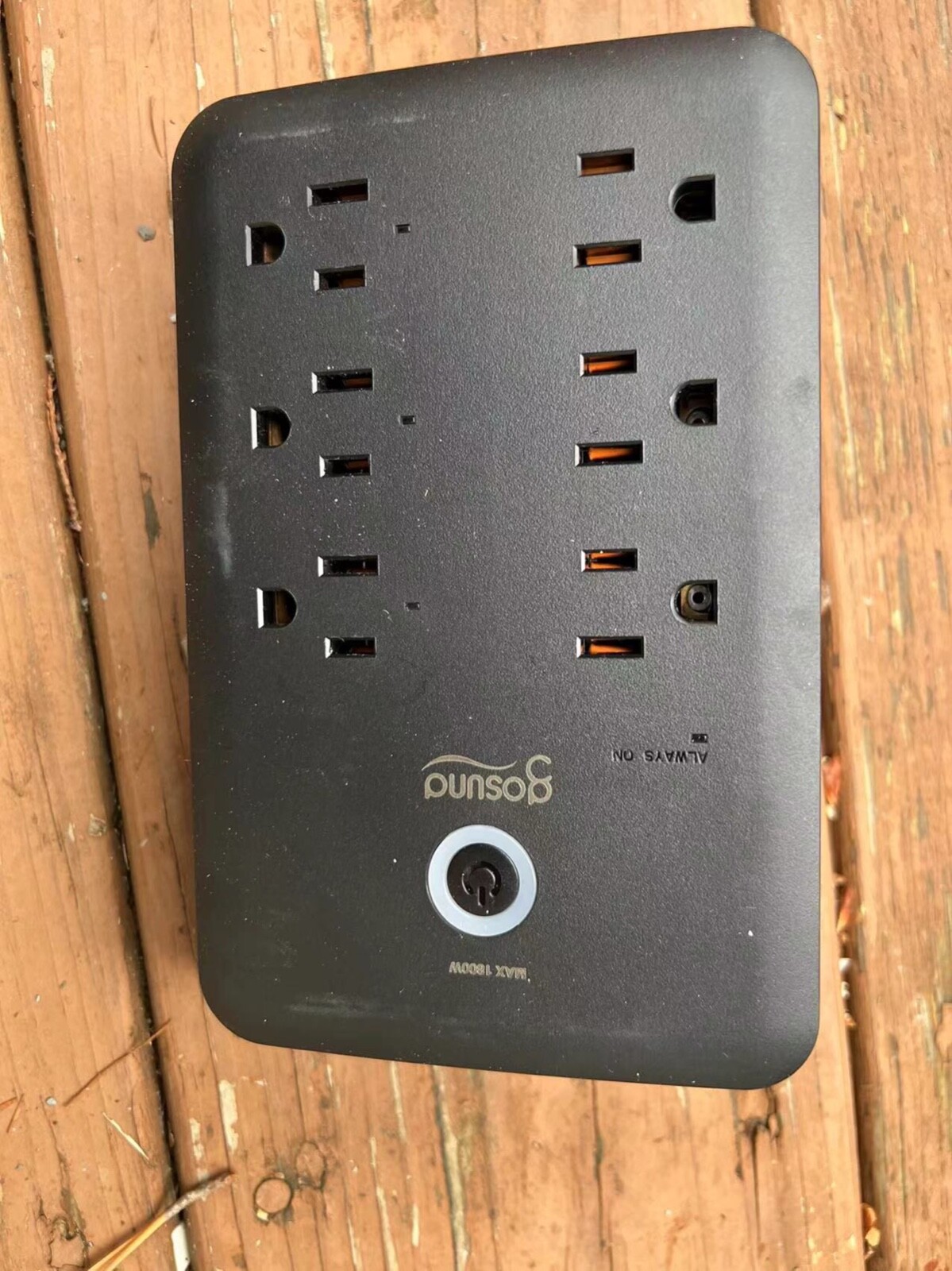 Smart Plug, WiFi  Outlet Extender 3 USB Ports, 6 Outlets , GS blk. used-image