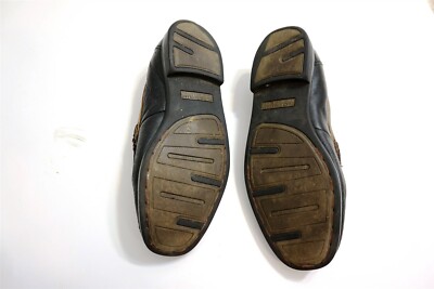 FLORSHEIM CRICKET PENNY BLACK / BROWN LEATHER LOAFER SHOES  display picture 1
