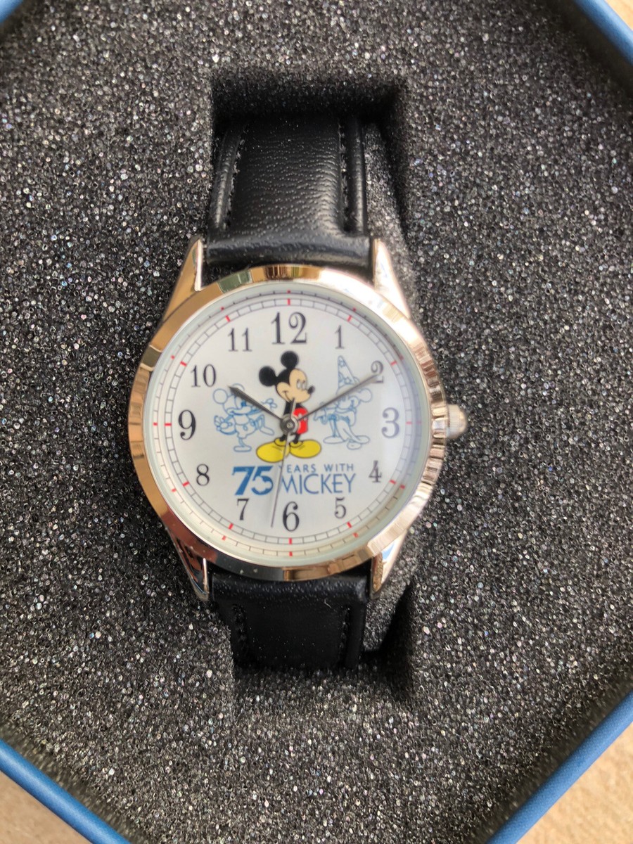 Disney x Avon Mickey Mouse 75th Anniversary Watch in Commemorative Tin | NIB 75th Anniversary Disney Mickey Mouse watch, new with  main image 2